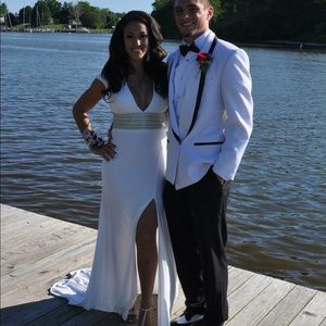 White Jovani Prom Dress